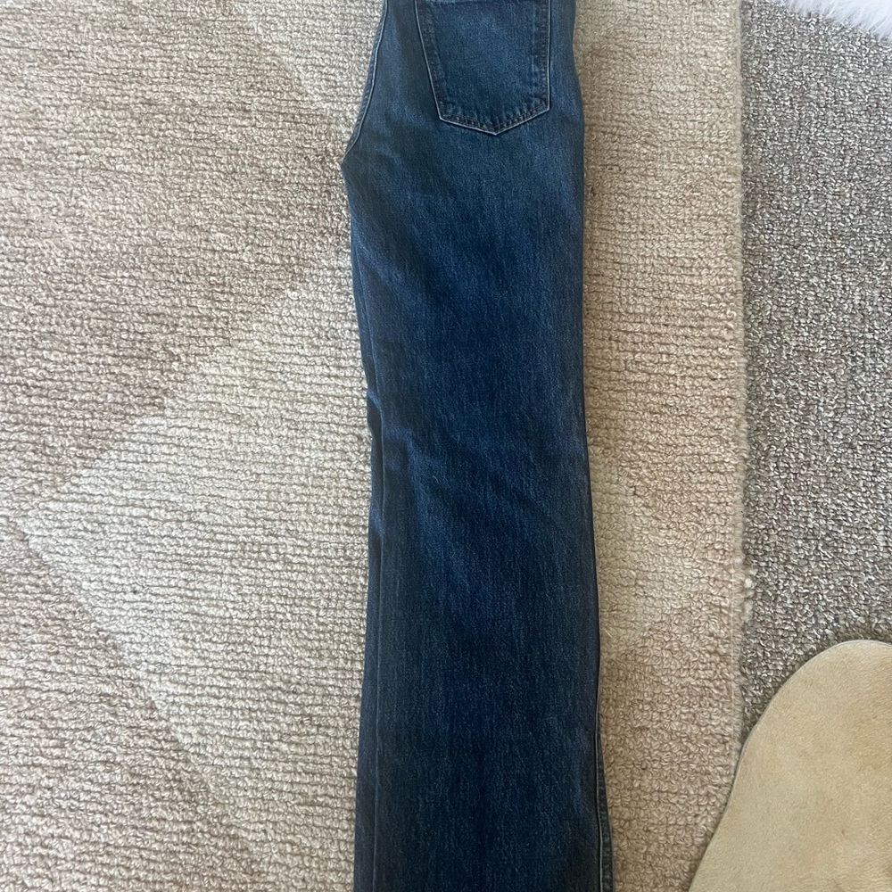 KHAITE Danielle 100% cotton jeans in mid-blue, size 27 - Picture 7 of 15
